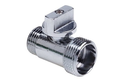 Шаровой кран Aqualink мини хром нар-нар 1/2 -3/4 m Cr переходной 1322