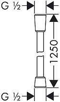 Шланг Hansgrohe Isiflex 28272000 125 см