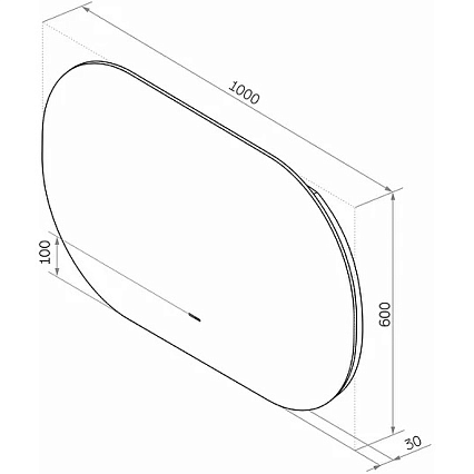 Зеркало Континент Fleur LED 100x60 см с холодной подсветкой, антипар ЗЛП2296