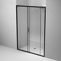 Душевая дверь Am.Pm Gem 140x195 прозрачное стекло, черный
