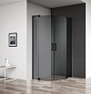 Душевой уголок Cezares SLIDER-R-2-90/100-GRIGIO-NERO 90/100x90/100 серый, черный