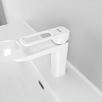 Смеситель для раковины Iddis Slide SLIWT00i01 белый матовый