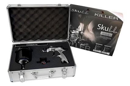 Краскопульт Radex skull killer spray gun серебристый, с манометром в кейсе hvlp дюза 1.3 11113
