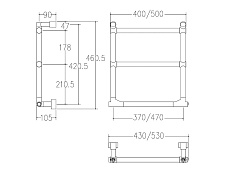 Полотенцесушитель электрический Margaroli Sole 5124703CRNB 53x46 хром