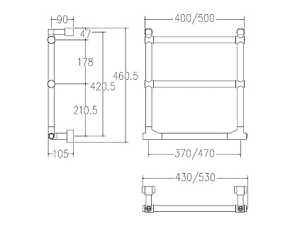 Полотенцесушитель электрический Margaroli Sole 5124703CRNB 53x46 хром