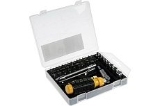 Отвертки с набором бит и торцевых головок Тундра в пластиковом кейсе, 62 предмета 5200503