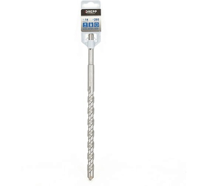 Бур SDS-plus 14х260 мм, 2-х гранный наконечник с твердосплавной напайкой YG8C GREPP 207-14260 103-14260