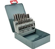 Набор CNIC из 7 комплектов 3-х штучных метчиков М3-М12 9ХС в мет. коробке 21 позиция 53864