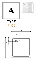  Поддон для душа Cezares TRAY-A-A-100-15-W 100х100 акриловый