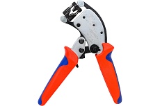 Пресс-клещи Knipex Twistor T для контактных гильз DIN 46228 1+4, обжим: квадрат, поворот 360, 0.14-10.0 мм, доступ с 2х сторон, длина 200 мм KN-975319