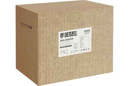 Дизельный генератор Denzel DES-32E 3,2 кВт, 230 В, 11 л, электростартер 94412