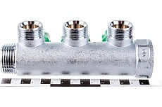 Регулирующий коллектор FAR 1&quot; ВР-НР с 3 отв. 3/4&quot; НР межосев. 45 мм FK 3822 134
