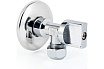 Угловой шаровой кран для бытовой техники PROFACTOR PF CHROME н/цанга 1/2 дюйма х 10 мм PF BAV 357C
