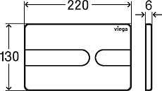 Кнопка смыва Viega Visign for Style 23 773069 модель 8613.1 хром матовый
