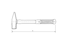 Слесарный молоток с фибергласовой рукояткой Thorvik PHH300 300 гр 52230