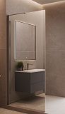 Душевая перегородка Vincea Волк-Ин (Walk-In) VLSW-1H900MRGM 90x200 вороненая сталь, зеркальное