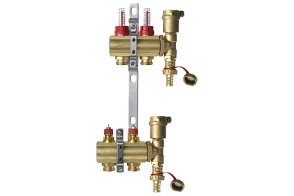 Комплект коллекторов Danfoss FHF-2F set 2 контура 088U0722