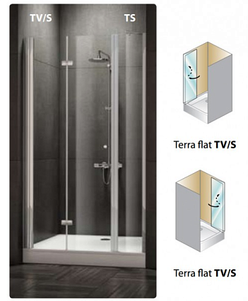 Душевая дверь Kolpa-San Terra flat TV/S 90 L