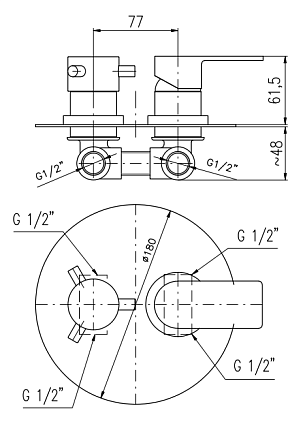 Смеситель для душа Rav Slezak Vltava VT486KCMAT черный матовый