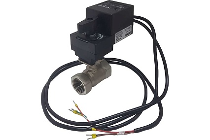 Двухходовой шаровой кран Techno HKS220-02DF/24V из нержавеющей стали 304, DN20, резьба G3/4, с электроприводом 2 Нм, 24 В, управление открыто/закрыто 660252