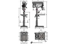 Напольный вертикально-сверлильный станок Optimum OPTIdrill D33Pro 1.1 кВт, 400 В, ф30 мм, КМ4, реверс 3003040