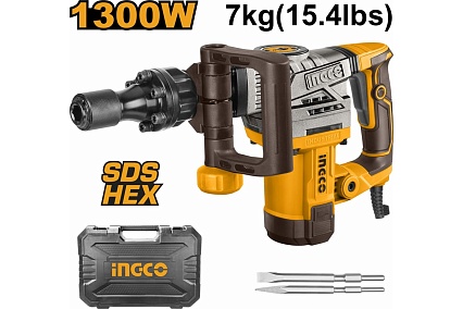 Отбойный молоток Ingco 1300Вт HEX 20Дж SUPER INDUSTRIAL PDB130018