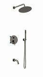 Душевой набор Vincea Villa VSFW-1VL3GM трехрежимный, вороненая сталь