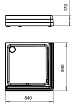 Поддон для душа Радомир 1-11-0-0-0-007 84x84 квадратный