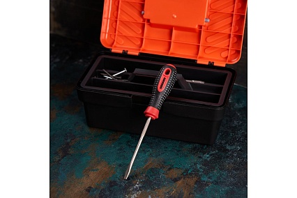 Шлицевая отвертка Rexant SL 6х125 мм, трехкомпонентная рукоятка, сталь S2 12-4723-1