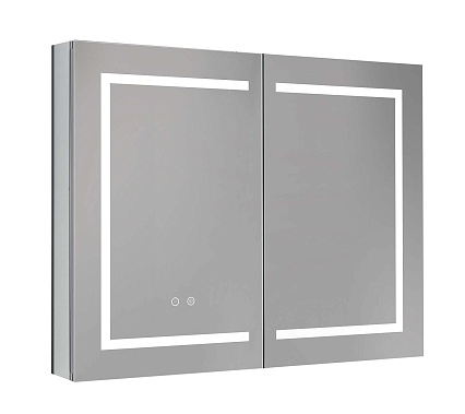 Зеркальный шкаф Aquatek 90x70 см с подсветкой, антипар, хром AQ7904-MLC