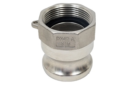 Нержавеющий камлок TITAN LOCK тип A ниппель, внутр. резьба BSP 1 1/2", AISI316 TL150ASS316