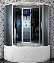 Душевая кабина Timo Standart T-1155 150x150, с г/м, тонированные стекла, хром