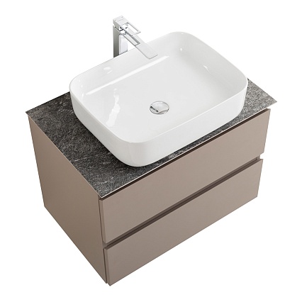 Мебель для ванной BelBagno Kraft 70 см со столешницей, эмаль, Бежевый матовый