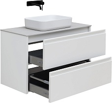Мебель для ванной Allen Brau Fantasy 100 см 2 ящика, white matt