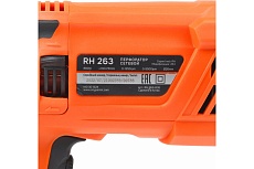 Перфоратор Patriot RH 263 SDS+, мощность 880 Вт, 2.9 Дж, 3 режима работы, макс.диаметр 26 мм, глубиномер, кейс 140301324