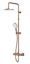 Душевая стойка Am.Pm X-Joy F0785A444 с термостатом, розовое золото
