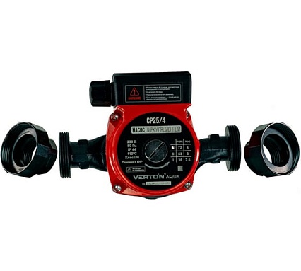 Циркуляционный насос Verton AQUA CP25/4 (72-53-36Вт, Q max 40-30-20л/мин) 01.13296.13313
