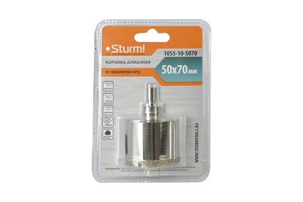 Коронка алмазная (50х70 мм; хв-к с проточкой) Sturm 1055-10-5070