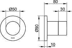 Запорный вентиль Keuco IXMO Pure 59541010001 хром