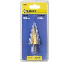Сверло ступенчатое HSS 4241, 4-22 мм, в блистере Partner PA-44741(29866)