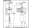 Стационарная цепная таль на крюке для высотных работ OCALIFT 01-01s 1 т, 18 м, 380 в OCA0101SN18m