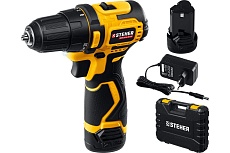 Бесщеточная дрель-шуруповерт Steher 12 В, 35 Нм, 2 АКБ х 2 Ач, кейс CDB-120-2