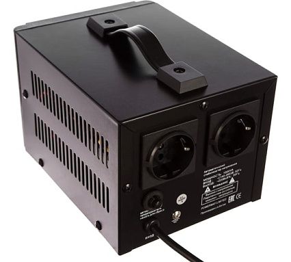 Стабилизатор напряжения Powerman 1ф 1 кВА AVS 1000 D Black 6015736