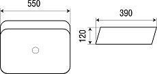 Раковина WeltWasser ELBACH 2243 55 см, 10000003831 белый глянец