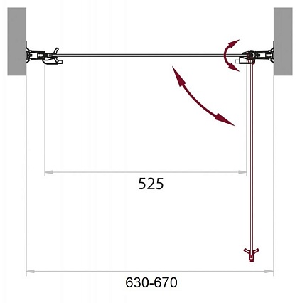 Душевая дверь BelBagno Sela 65x190 SELA-B-1-65-Ch-Cr текстурированная