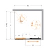 Душевой уголок Cezares MOLVENO-AF-31-90-C-GM-IV 90x90 прозрачный, оружейная сталь