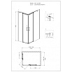Душевой уголок Grossman Galaxy GR-3110R 110x80 прямоугольный, правый
