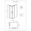 Душевой уголок Grossman Galaxy GR-3110R 110x80 прямоугольный, правый