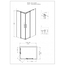 Душевой уголок Grossman Galaxy GR-3110R 110x80 прямоугольный, правый