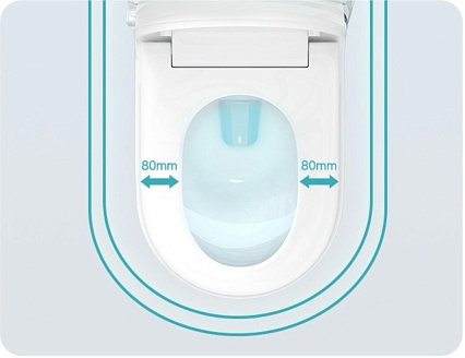 Электронный приставной унитаз Timo TЕ-741B с функцией биде